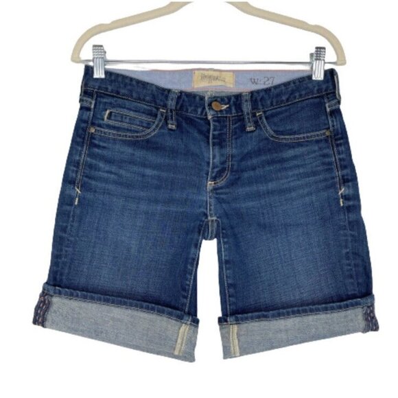 Anthropologie Holding Horses Denim Jean Shorts Womens Size 27 Midi Bermuda - Picture 1 of 11